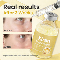 Ampoule de collagène profond à marque privée, sérum anti-rides à l'acétyl hexapeptide-8, essence faciale raffermissante au peptide de soie, réparation cutanée