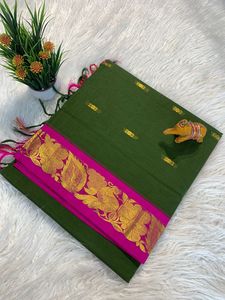 Meilleure vente Bollywood indien Look riche Fancy Ethnic Wear Sari en coton et soie Dernier chemisier d'exportation le plus tendance Vêtements de fête exclusifs - Product Image 6