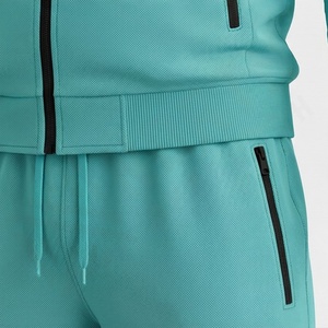 Survêtement à fermeture éclair avec logo personnalisé pour hommes, couleur personnalisée, respirant, coupe décontractée, survêtement à fermeture éclair décontracté pour hommes, ensemble de course à pied pour la salle de sport et le fitness - Product Image 5
