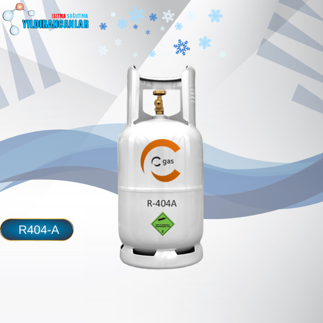C-GAS R404A 10kg Refillable Steel Cylinder Low-Medium Temperature Commercial Refrigeration & Air Conditioning Gas China