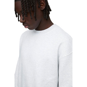 New Trending 330GSM Basic Oversized Crew Neck <b>Sweatshirt</b> Champion <b>Men's</b> Classic Crew <b>Sweatshirt</b> in <b>White</b> Colour - Product Image 6