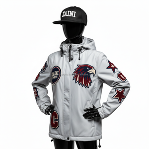 Chaqueta Softshell para Mujer, Forro Polar de Poliéster, Color Gris, Bordado con Logotipo Personalizado, Resistente al Viento y al Agua - Product Image 4