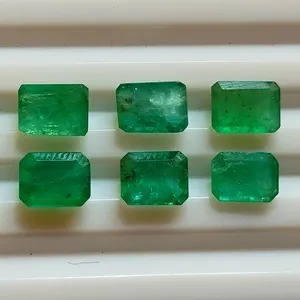 Excellente qualité et coupe émeraude octogone coupe émeraude zambienne taille personnalisée gemmes émeraude naturelle - Product Image 1