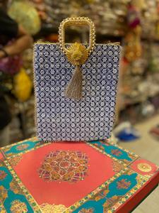 Bolso de playa de algodón con estampado de bloques a mano, bolso de mano grande acolchado gitano, bolso de hombro bohemio, bolsos de mano indios acolchados hechos a mano - Product Image 2