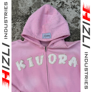 100%Custom Solid Heavyweight Fleece Streetwear Eco-Friendly Sweatsuit Distressed <b>Embroidery</b> <b>Set</b> Rhinestone Sunfade Wash - Product Image 4