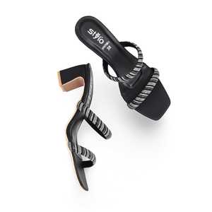 Women's Black <b>Sports</b> <b>Slipper</b> FN7861 Elegant Fancy Design - Product Image 1