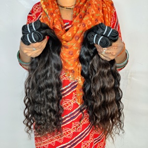 100% Wholesale Factory Price <b>Wavy</b> Unprocessed Virgin Raw Indian Cuticle Aligned Vendor Manufactures Black Human Hair Extensions - Product Image 5