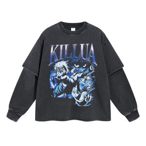 เสื้อยืดแขนยาวผ้าฝ้าย100% 2ชิ้นสำหรับผู้ชายซักได้ตามต้องการ - Product Image 1