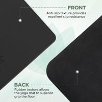 Professionnel Femme Fitness Homme Danse PU Tapis 5mm Doux Yoga Tapis Antidérapant En Caoutchouc Naturel Personnalisé Isolation Acoustique Absorption Des Chocs