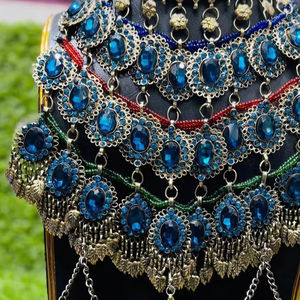 ชุดเครื่องประดับสร้อยคอแบบเบาสบาย ระบายอากาศได้ดี สำหรับงานแต่งงาน ชุดเครื่องประดับปักเต็มคอ ประดิษฐ์ด้วยวัสดุคุณภาพสูง - Product Image 1