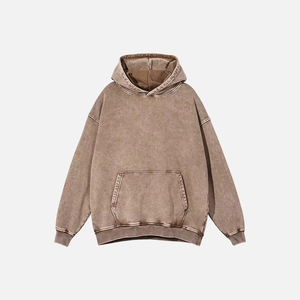 Sudaderas Unisex Extra Grandes de 420 g/m², con Logotipo Personalizado, Lavadas con Ácido, para Hombre, sin Cordón, Técnica de Lavado Enzimático - Product Image 5