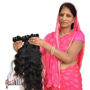 Extensiones de cabello humano de la India, extensiones de doble trama natural al por mayor para mujeres negras - Product Image 1