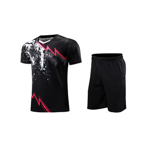 Ensemble de maillots et shorts de tennis de sport à prix de gros, uniforme confortable en matière douce pour hommes - Product Image 2