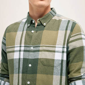 Buena calidad otoño Casual oscuro patrón a cuadros franela bonita tendencia completa manga larga algodón camisas a cuadros para hombres - Product Image 3