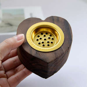 Brûleur d'encens de coriandre religieux en bois d'acacia fait à la main de qualité supérieure accessoire d'aromathérapie élégant décor à la maison - Product Image 3