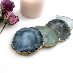 Hermoso posavasos de resina epoxi con efecto mármol para mesa de lujo - Product Image 5