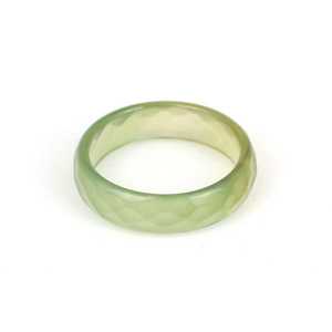 Green Faceted Agate Natural <b>Stone</b> Ring Colorful and Unique Jewelry Piece - Product Image 3