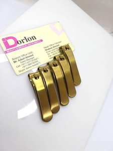 Cortaúñas de acero inoxidable con plasma dorado de alta calidad, cortador de uñas con logotipo personalizado, duradero, profesional, apertura de mandíbula ancha, marca Dorlon - Product Image 4