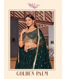 Semi-robe pakistanaise pour fille avec une pièce brodée Lehenga Choli de style Lavisa et tenue de fête - Product Image 1