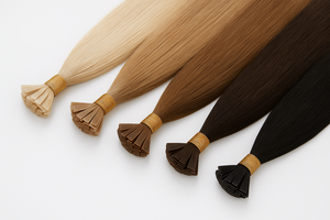 Extensions de cheveux humains Remy blond cendré à pointe plate Amélioration permanente du volume et de la longueur - Product Image 6