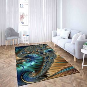 Abstract Fractal <b>Rug</b>: Modern Art Pattern, Machine Washable, Printed <b>Rug</b>,<b>Chenille</b> <b>Rug</b> - Product Image 2