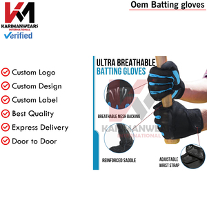 Guantes de bateo de béisbol acolchados Hombres Adultos Agarre de alto rendimiento Guantes de bateo de softbol transpirables Protección - Product Image 4