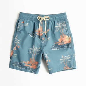 กางเกงขาสั้นแห้งเร็วใส่ได้ทั้งชายและหญิงป้องกันรังสียูวีสวมใส่สบายและทนทานวัสดุสำหรับชายหาดและฤดูร้อนลำลอง-กางเกงขาสั้นของผู้ชาย - Product Image 2