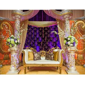 อุปกรณ์ตกแต่งเวทีงานแต่งงานของชาวมุสลิมในวังการตกแต่งฉากหลังการแต่งงานในเอเชีย - Product Image 1