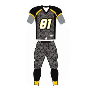 Uniforme de football américain personnalisé, matériel de broderie en sergé par sublimation pour jeunes, imprimé - Product Image 1