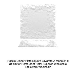 Assiette carrée Roccia Lavorato A Mano 31 x 31 cm pour restaurants, hôtels, fournitures hôtelières, vaisselle en gros - Product Image 2