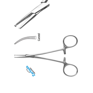 คีมหลอดเลือดยุงงอนโค้งมีฟันเลื่อย1X2ฟัน5.5นิ้วทำจากสเตนเลสสตีล - Product Image 4