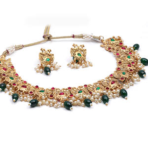 Conjunto de joyería de latón Vintage antiguo tradicional Chapado Antiguo cadena de eslabones nueva moda collares de moda para aniversario ortodoxo - Product Image 2