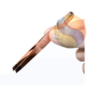 Factory Price High Quality Handmade Anti-Static Reusable Slanted Tip Tilting Stainless Steel <b>Comb</b> <b>Eyebrow</b> Tweezers Durable - Product Image 1