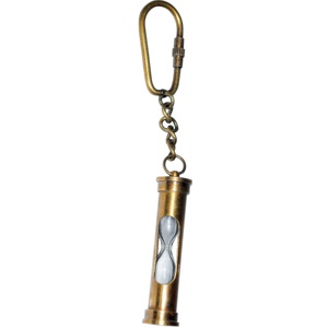Llavero de gancho personalizado náutico latón macizo artículo de lujo al por mayor Mini latón diseño antiguo reloj estilo Camping nuevo diseño - Product Image 6