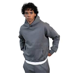 ราคาขายส่ง เสื้อฮู้ดดี้ผ้าคอตตอนริบแขนยาวแบบเรียบ สั่งทำได้ตามต้องการ ล้างสีแบบแอซิดวอช สไตล์สตรีทแวร์! - Product Image 2