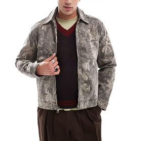 Chaqueta de Trabajo de Lona de Camuflaje para Hombre, con Capucha, Chaqueta de Trabajo de Lona Resistente Personalizada para Hombre - Product Image 4