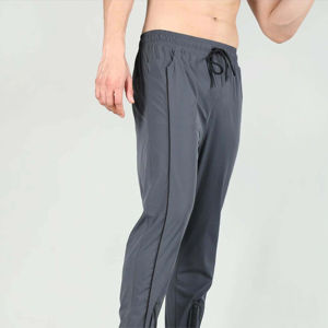 Wholesale high-quality casual <b>sports</b> pants and <b>trousers</b> with flocked prints and custom logos 100% cotton men's <b>sports</b> pants - Product Image 2