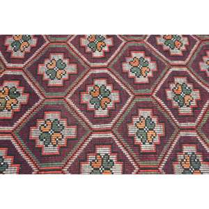 Vintage Turkish <b>Runner</b> Rug 3.5x10.6 ft, <b>Red</b> Green Patchwork Rug - Product Image 5