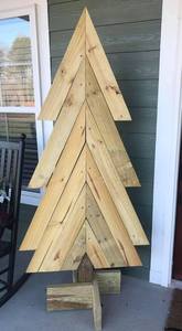 XMAS CHRISTMAS TREE ECO FRIENDLY DECORATION HANDMADE GIFT Ornamental Wooden Tree Made in Cherry a Tree for Any Season - Product Image 2