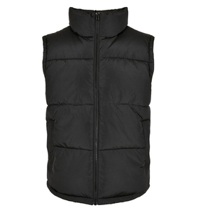 Chaqueta de plumón sin mangas de invierno de talla grande personalizada para hombre, Chaleco de poliéster tejido térmico con cuello con capucha, chaleco acolchado para hombre - Product Image 6