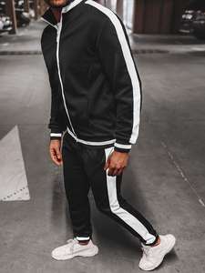 Ensemble de survêtement zippé pour homme avec logo personnalisé, nouvelle arrivée, sweat-shirts réversibles, hiver, 2 pièces - Product Image 2