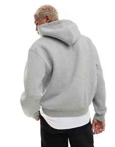 Logo OEM personnalisé 100% coton surdimensionné à épaules tombantes poids lourd thermique polaire pull à capuche pour hommes - Product Image 5