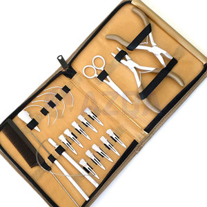 Kit Profesional de Herramientas para Extensiones de Cabello con Acabado Blanco, con Alicates, Herramientas de Bucle, Ganchos de Crochet y Tijeras en Estuche con Cremallera - Product Image 4