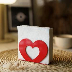 Elegant Red Heart Design Metal <b>Napkin</b> Holder Perfect for Romantic Dining Restaurant Table and Couple Entertaining Use From India - Product Image 1