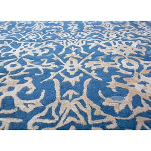 พรมไหมพรมวิสโคส Mythos Blue ลายเมดัลเลียนรูปสี่เหลี่ยมผืนผ้า ขนาด 9x12 ฟุต สำหรับทางเข้าบ้าน โถงทางเดิน พรมปูพื้นห้องนั่งเล่นเนื้อนุ่ม ขนาด 9x12 ฟุต - Product Image 3