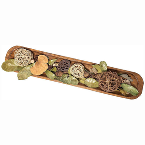 Bol à pâte en bois naturel personnalisé de meilleure qualité pour bougies Bol en bois sculpté à la main Style fermier Autres bougeoirs Pots à bougies - Product Image 3