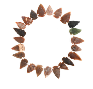 Pointe de flèche naturelle fantaisie jaspe Agate pierre naturelle Agate de guérison pointes de flèche en cristal reiki grossiste de pointes de flèche de guérison - Product Image 3