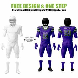 Uniformes de football américain personnalisés de qualité supérieure Ensemble en polyester de haute qualité pour jeunes adultes comprenant un maillot de pantalon respirant imprimé - Product Image 2