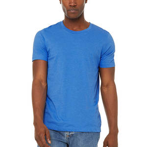 Camisetas de Diseño Personalizado al por Mayor para Hombre, Camiseta de Manga Corta de Mezcla de Algodón Anillado - Product Image 1