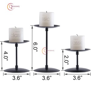 Set Of 6 <b>Black</b> Color Powder Coated Solid Iron Home and Resorts Unique <b>Candle</b> Jar Latest Arrival Classic Lightening <b>Candle</b> <b>Holder</b> - Product Image 5